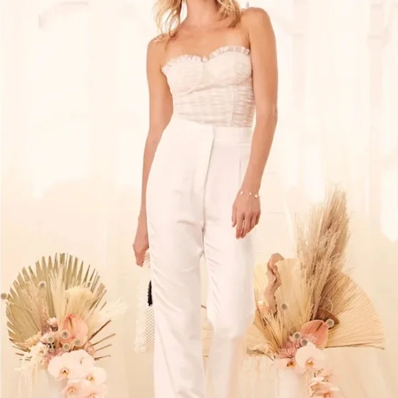 NWT Ivory Bustier Top - Picture 2 of 5